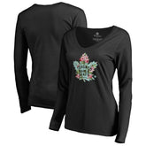 Toronto Maple Leafs Women's Lovely Long Sleeve V-Neck T-Shirt