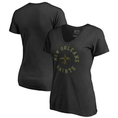 NFL New Orleans Saints Women's Camo Collection Liberty V-Neck T-Shirt