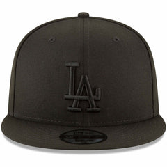 Los Angeles Dodgers Black on Black 9FIFTY Team Snapback Adjustable Hat - Black | New Era