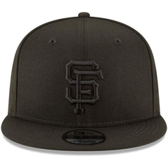 San Francisco Giants Black on Black 9FIFTY Team Snapback Adjustable Hat - Black | New Era