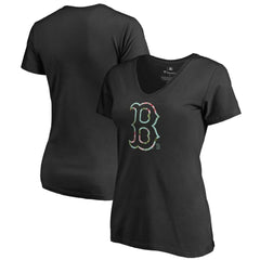 Boston Red Sox Women's Lovely V-Neck T-Shirt - Black