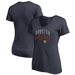 Houston Astros Women's Graceful V-Neck T-Shirt - Navy