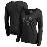 Los Angeles Kings Women's Graceful Long Sleeve V-Neck T-Shirt