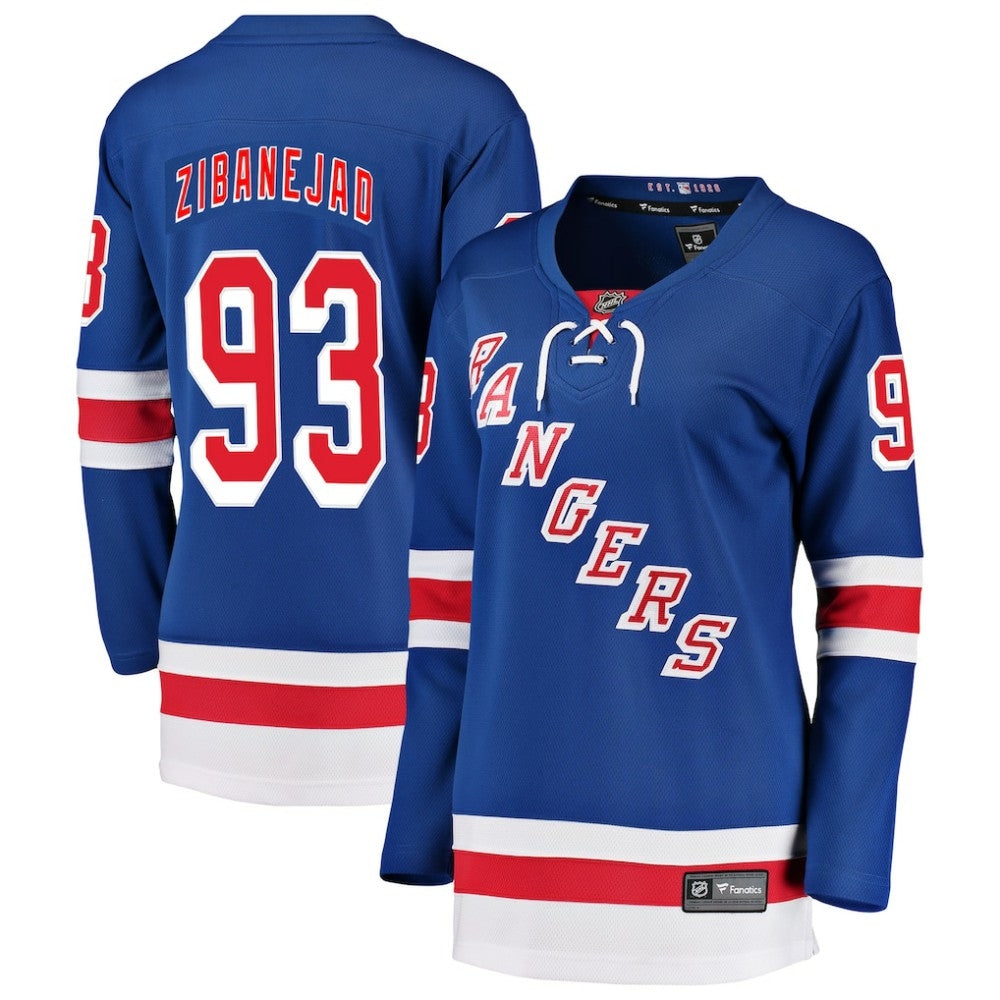 Mika Zibanejad New York Rangers Fanatics Women's Breakaway Player Jersey