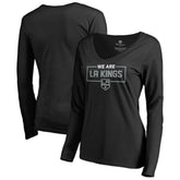 Los Angeles Kings Women's Iconic Collection We Are Long Sleeve V-Neck T-Shirt
