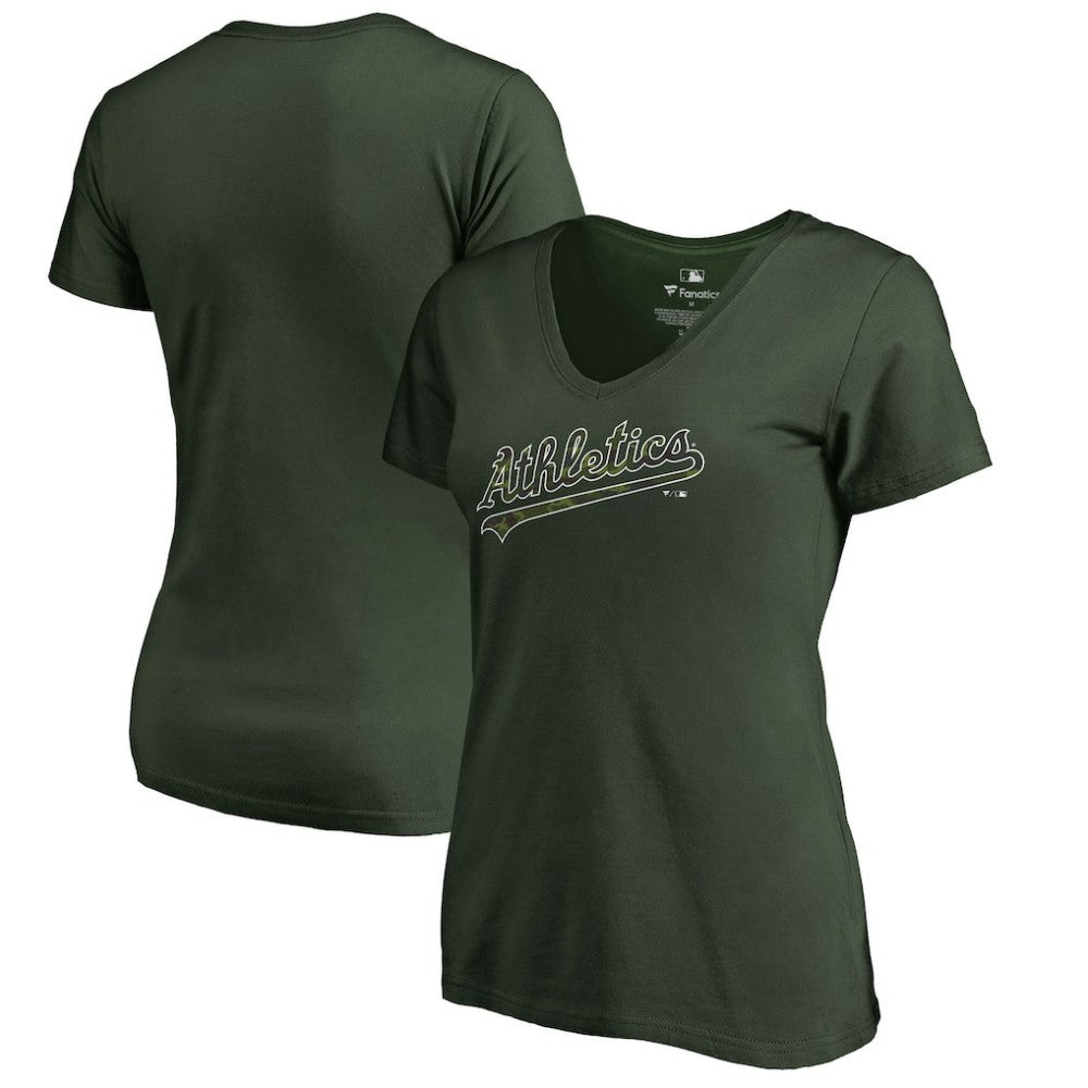 Athletics Women's Armed Forces Wordmark T-Shirt - Green