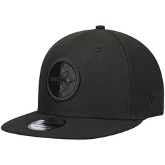 NFL Pittsburgh Steelers Black On Black 9FIFTY Adjustable Hat