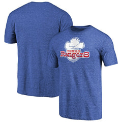 Texas Rangers Cooperstown Collection Forbes Tri-Blend T-Shirt - Heathered Royal