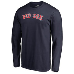 Boston Red Sox Team Wordmark Long Sleeve T-Shirt - Navy