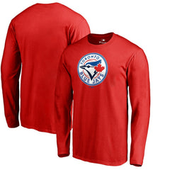 Toronto Blue Jays Team Wordmark Long Sleeve T-Shirt - Red