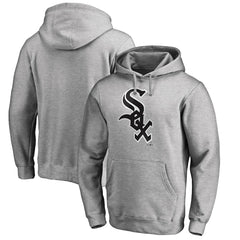 Chicago White Sox Official Wordmark Fitted Pullover Hoodie - Heather Gray