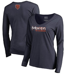 NFL Chicago Bears Women's Monsters Long Sleeve V-Neck T-Shirt