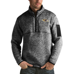 NFL Baltimore Ravens Antigua Fortune Big & Tall Quarter-Zip Pullover Jacket