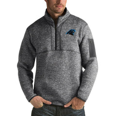 NFL Carolina Panthers Antigua Fortune Big & Tall Quarter-Zip Pullover Jacket
