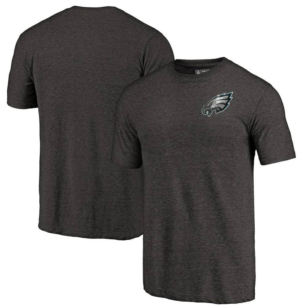 NFL Philadelphia Eagles Primary Logo Left Chest Distressed Tri-Blend T-Shirt