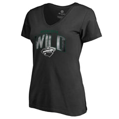 Minnesota Wild Women's Arch Smoke V-Neck T-Shirt