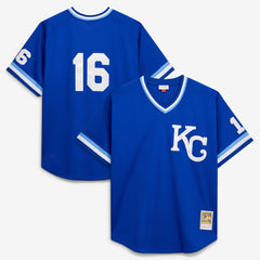 Bo Jackson Kansas City Royals Cooperstown Collection Big & Tall Mesh Batting Practice Jersey - Royal | Mitchell & Ness