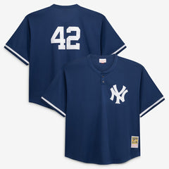 Mariano Rivera New York Yankees Mitchell & Ness Cooperstown Collection Big & Tall Mesh Batting Practice Jersey - Navy | New Era
