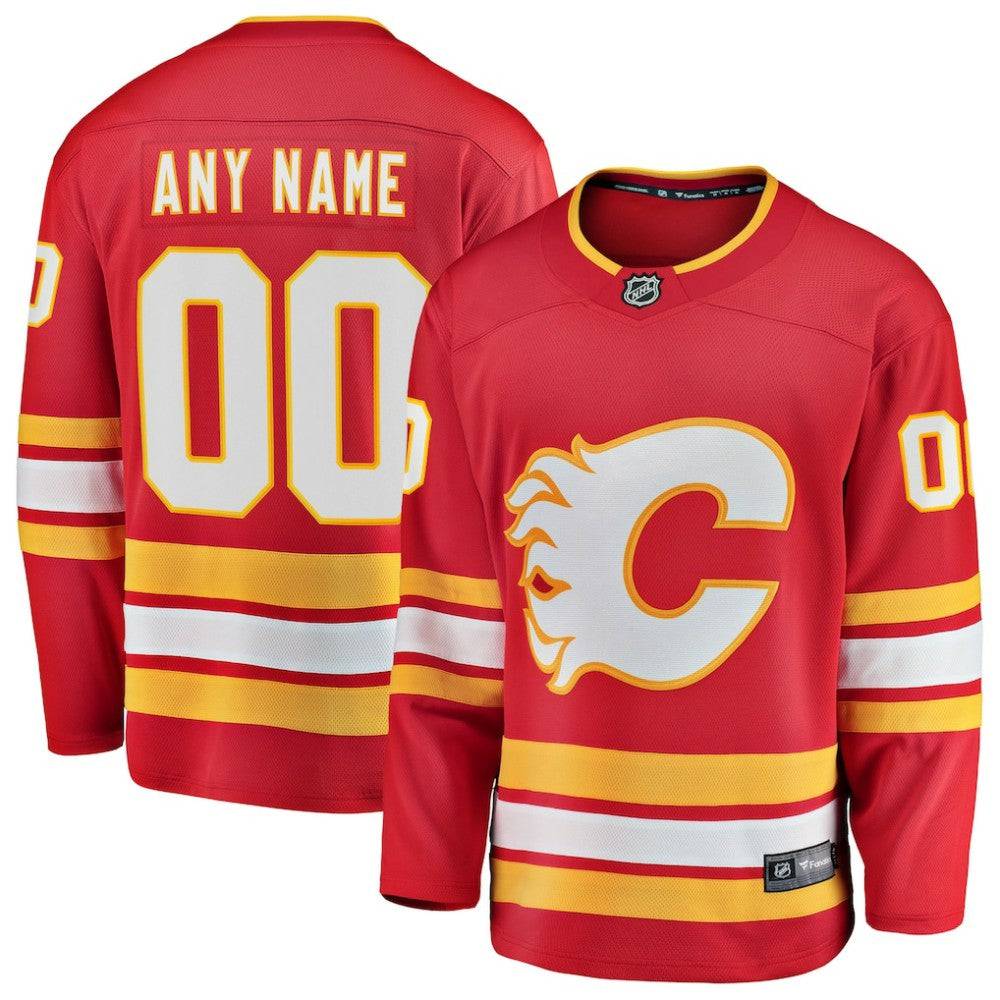 Calgary Flames Fanatics Home Breakaway Custom Jersey