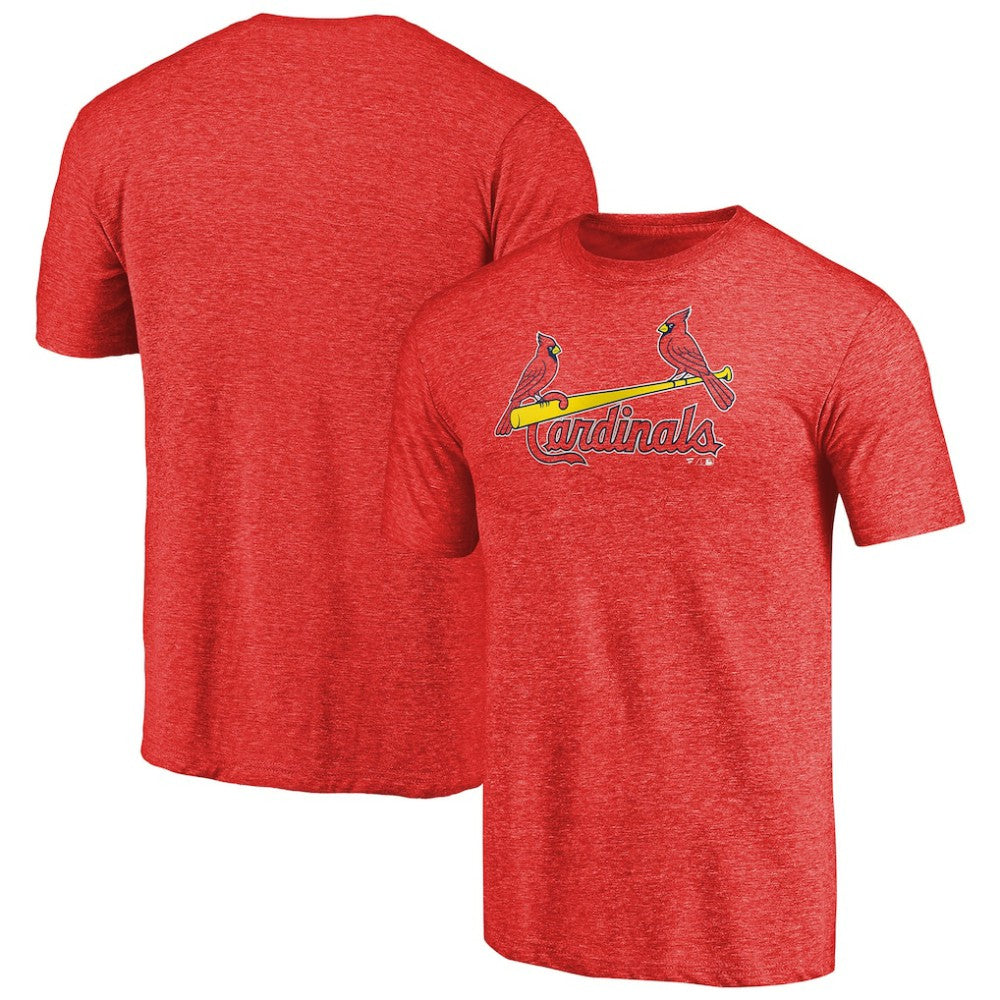 St. Louis Cardinals Team Wordmark Tri-Blend T-Shirt - Red