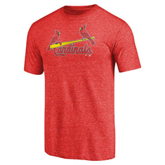 St. Louis Cardinals Team Wordmark Tri-Blend T-Shirt - Red