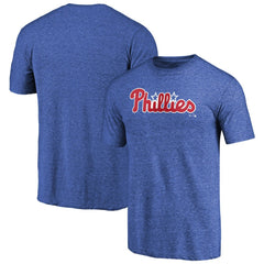 Philadelphia Phillies Team Wordmark Tri-Blend T-Shirt - Royal