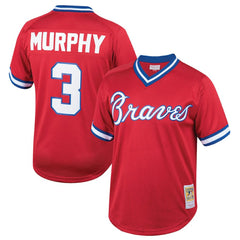 Dale Murphy Atlanta Braves Youth Cooperstown Collection Mesh Batting Practice Jersey - Red | Mitchell & Ness