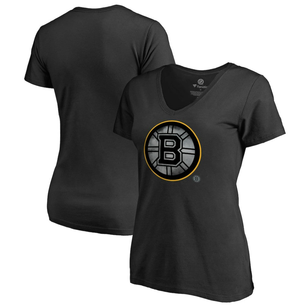 Boston Bruins Women's Core Smoke V-Neck T-Shirt