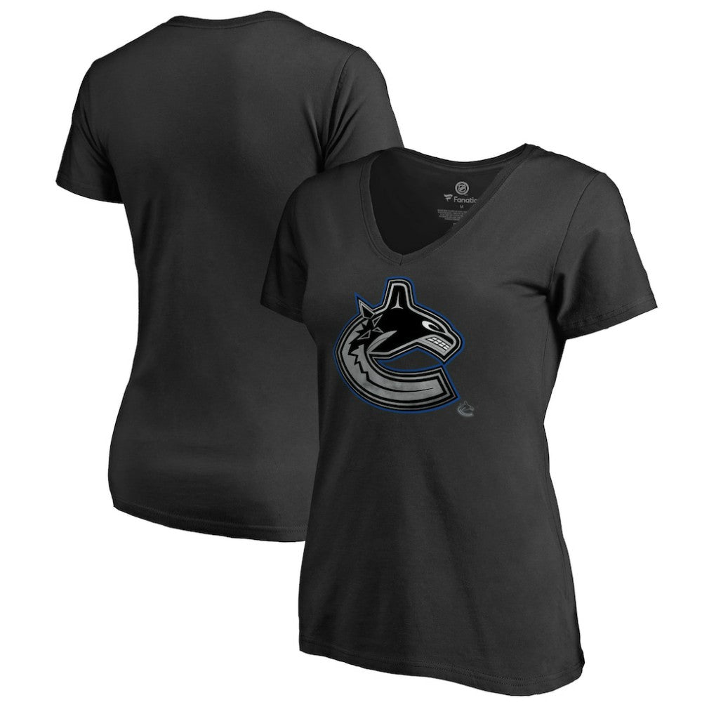 Vancouver Canucks Women's Core Smoke V-Neck T-Shirt