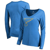 St. Louis Blues Women's Team Alternate Long Sleeve V-Neck T-Shirt