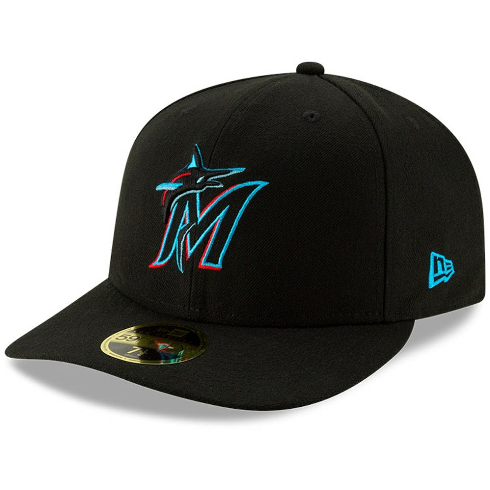Miami Marlins Authentic Collection On-Field Low Profile 59FIFTY Fitted Hat - Black | New Era