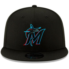 Miami Marlins Team Color 9FIFTY Snapback Hat - Black | New Era