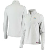 Miami Marlins Vineyard Vines Women's Performance Grid Half-Zip Pullover Top - Gray