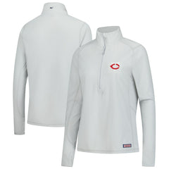 Minnesota Twins Vineyard Vines Women's Performance Grid Half-Zip Pullover Top - Gray