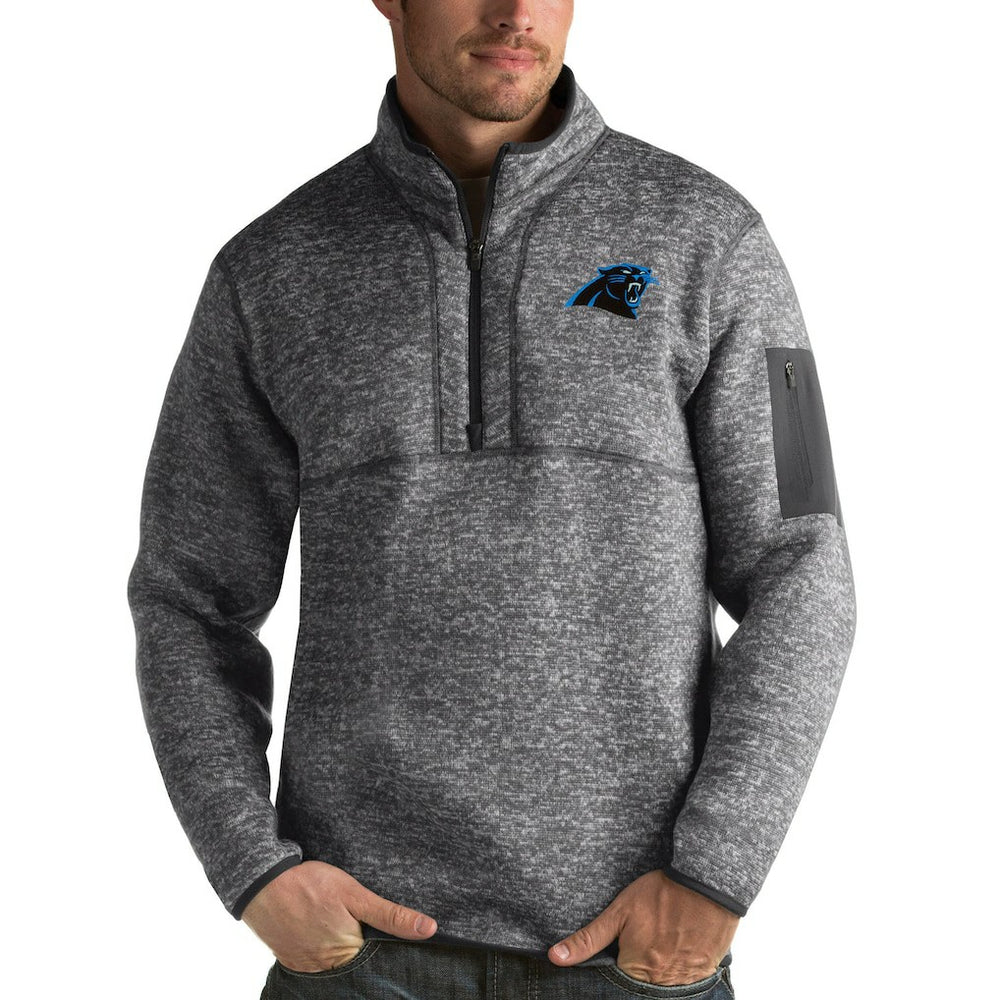 NFL Carolina Panthers Antigua Fortune Quarter-Zip Pullover Jacket
