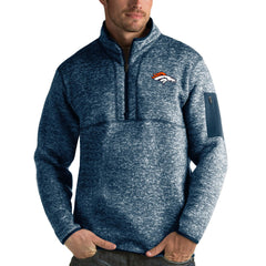 NFL Denver Broncos Antigua Fortune Quarter-Zip Pullover Jacket