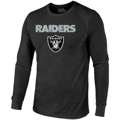 NFL Las Vegas Raiders Majestic Threads Lockup Tri-Blend Long Sleeve T-Shirt
