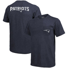 NFL New England Patriots Majestic Threads Tri-Blend Pocket T-Shirt