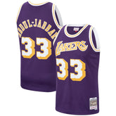Kareem Abdul-Jabbar Los Angeles Lakers Hardwood Classics Swingman Jersey - Purple | Mitchell & Ness online