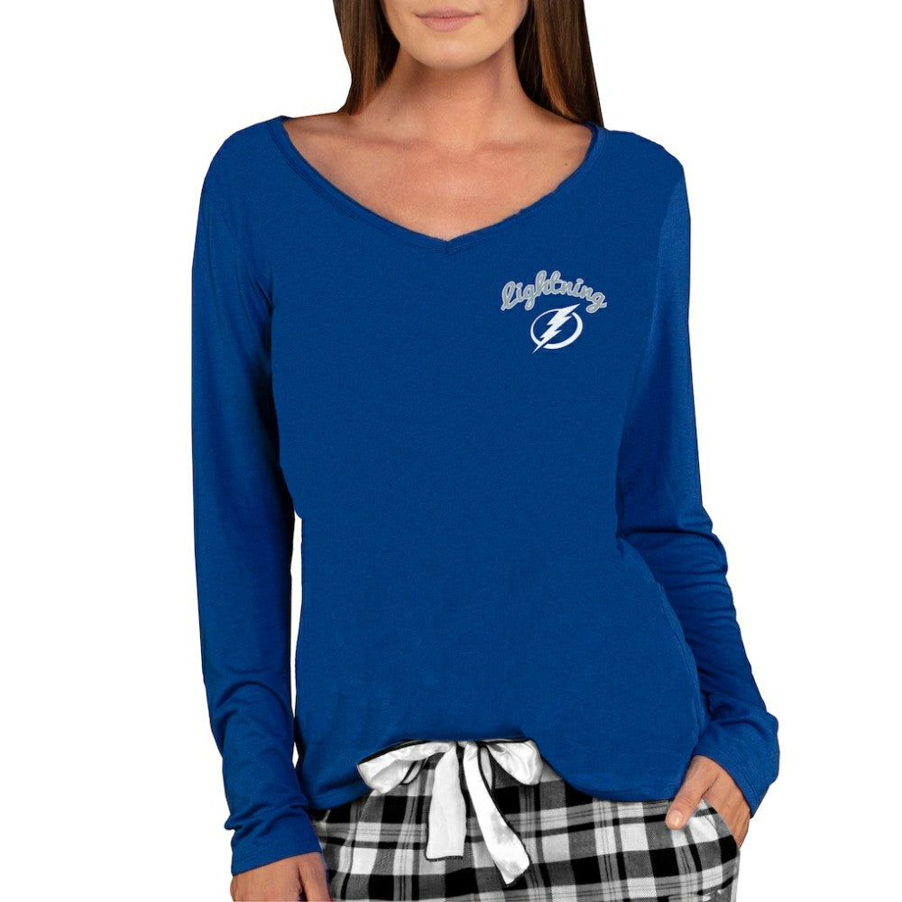 Tampa Bay Lightning Concepts Sport Women's Marathon Knit Long Sleeve V-Neck Top