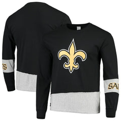 NFL New Orleans Saints Refried Apparel Sustainable Upcycled Angle Long Sleeve T-Shirt