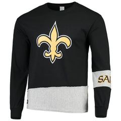 NFL New Orleans Saints Refried Apparel Sustainable Upcycled Angle Long Sleeve T-Shirt