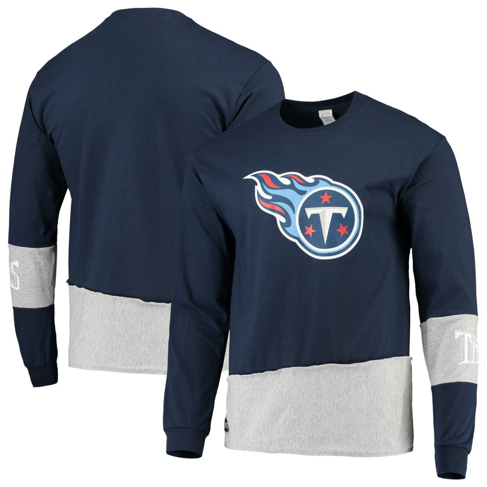 NFL Tennessee Titans Refried Apparel Sustainable Upcycled Angle Long Sleeve T-Shirt
