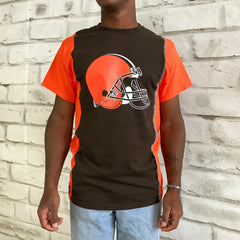 NFL Cleveland Browns Refried Apparel Sustainable Upcycled Split T-Shirt