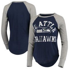 NFL Seattle Seahawks Touch Women's Waffle Raglan Lightweight Long Sleeve T-Shirt