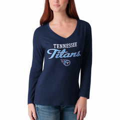 NFL Tennessee Titans G-III 4Her by Carl Banks Women's Post Season Long Sleeve V-Neck T-Shirt