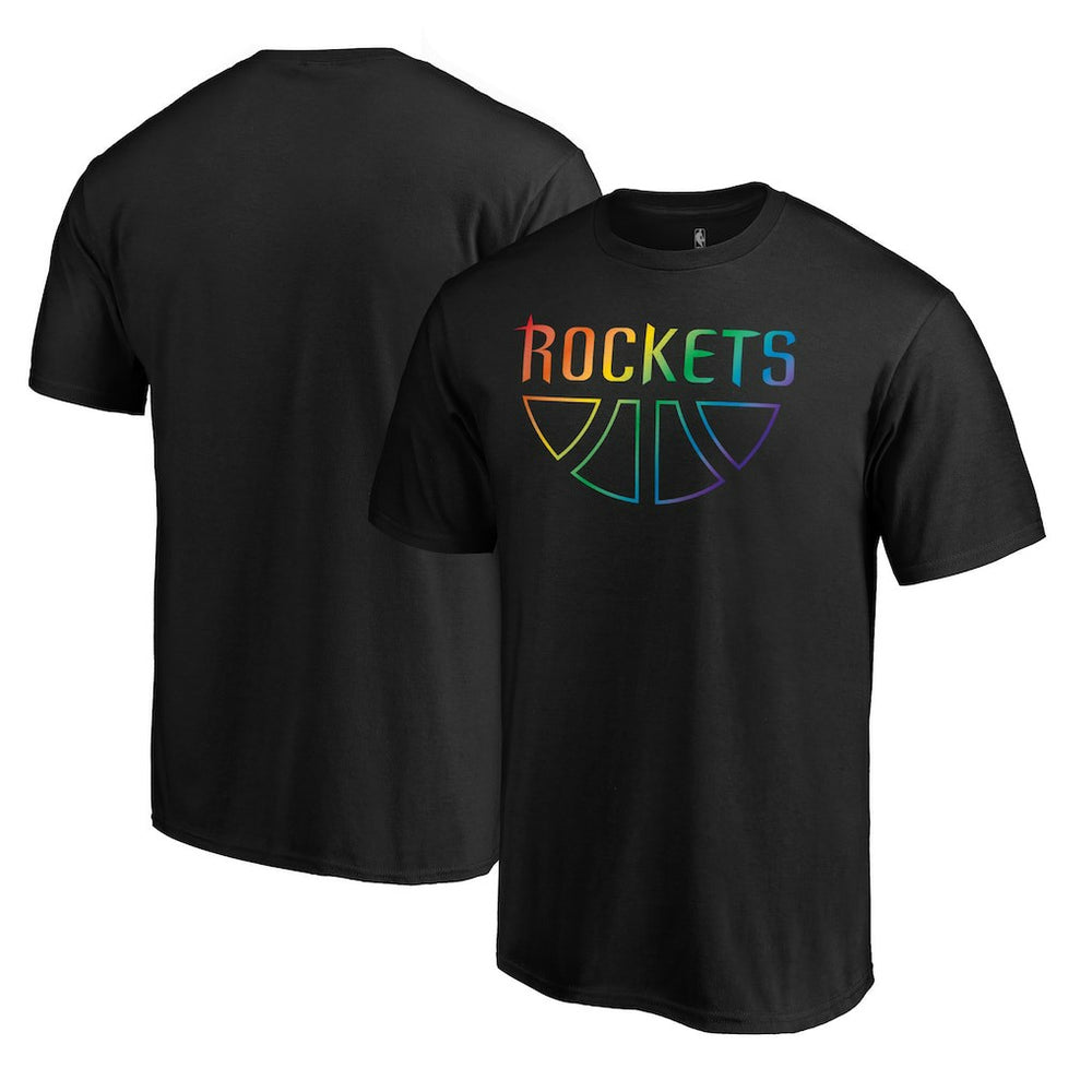 Houston Rockets Team Pride Wordmark T-Shirt - Black cheap