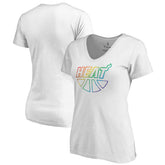 Miami Heat Women's Team Pride Wordmark V-Neck T-Shirt - White online