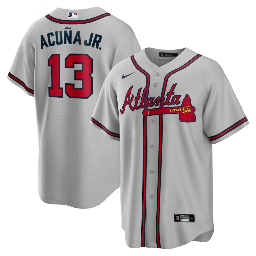 Ronald Acuna Jr. Atlanta Braves Road Replica Player Name Jersey - Gray | Nike