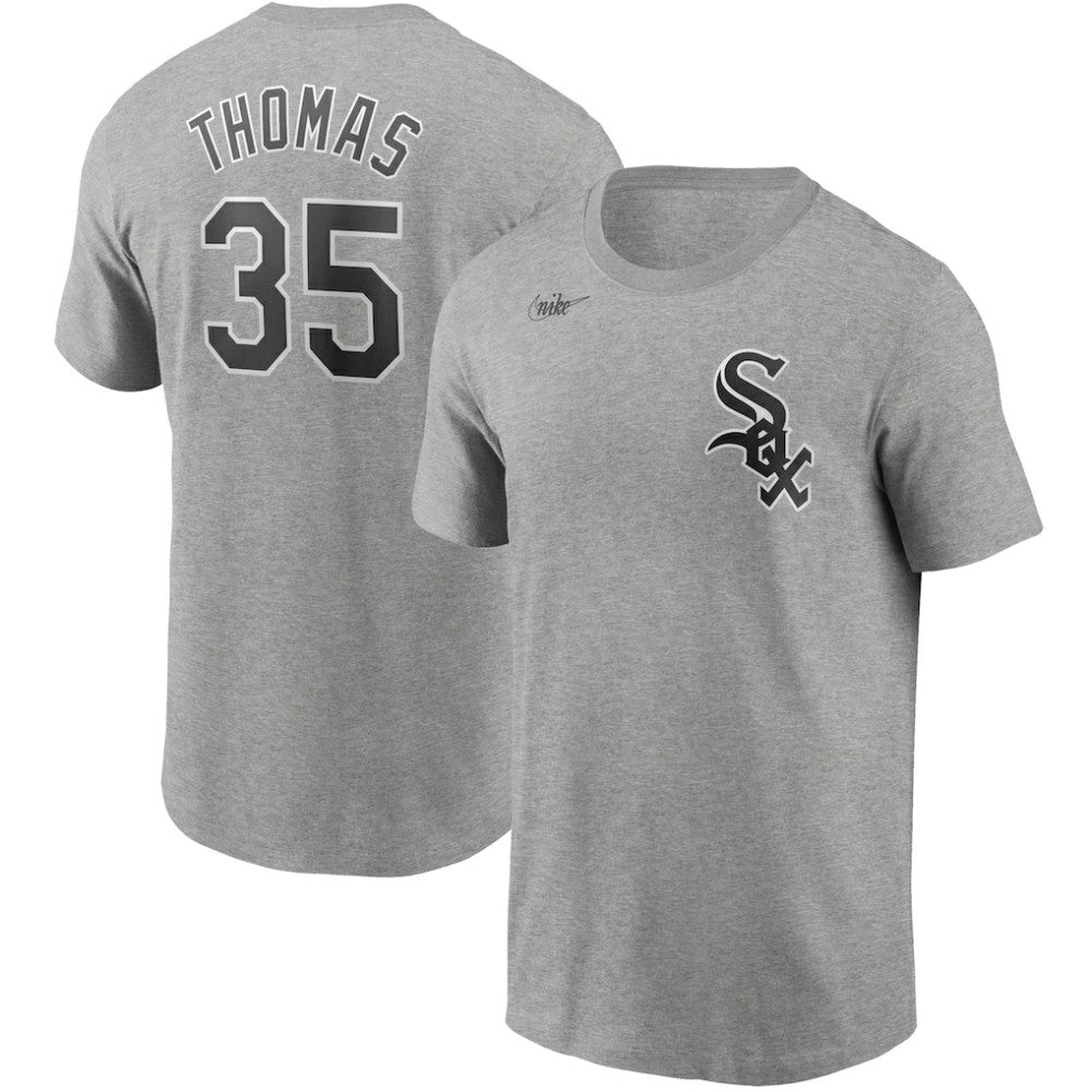 Frank Thomas Chicago White Sox Cooperstown Collection Name & Number T-Shirt - Heathered Gray | Nike